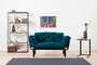 Atelier Del Sofa Sofá-Cama de 2 Plazas Nitta - Azul Petróleo